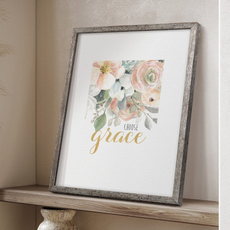 Choose Grace Framed Print - Solid Wood 50677, 30" H x 24" W