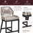 Outdoor Bar Stools Set Of 2, Counter Height Chairs With Back-520514037-520514036