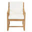 Outdoor  Chairs for Patio, Backyard, Garden Wood+Beige Cushion
