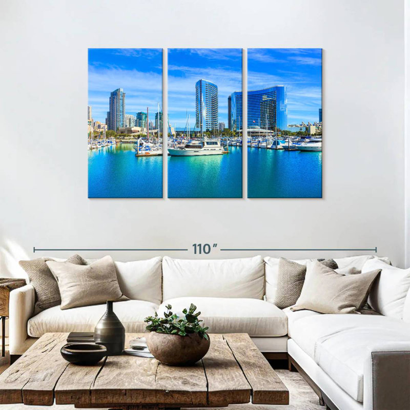 Senne San Diego Waterfront, H 48 po x l 74 po