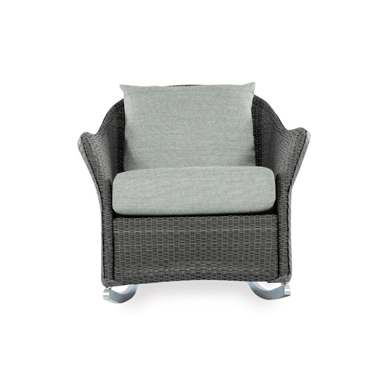 Weekend Retreat Outdoor Rocker Chair, Decorline Natural, Matte White