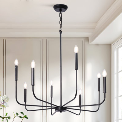Kaymarie 8-Light 31.5"W Candle Style Classic/Traditional Chandelier with UL Certified for Living Room