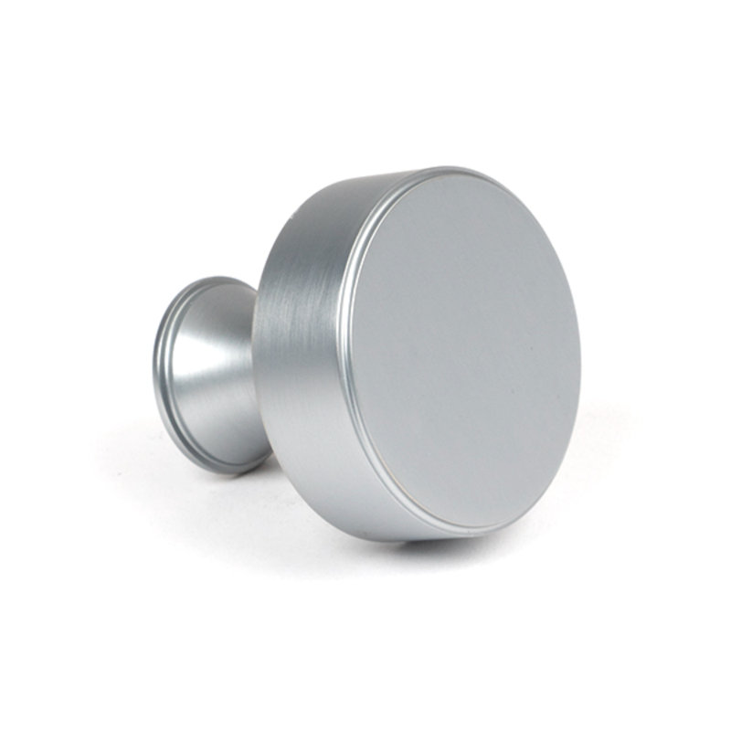 Matt Black Scully Cabinet Knob - 38Mm, Satin Chrome, 4 cm
