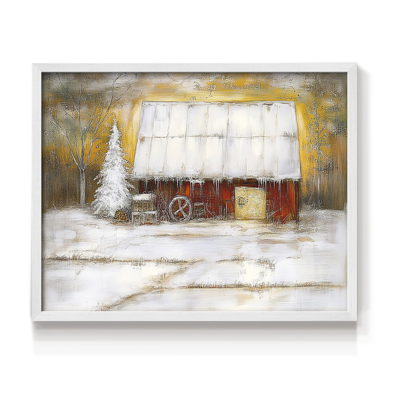 Chirstmas Art-CLVII - Reproduction encadrée - Restickable, H 8 po x l 10 po, Blanc
