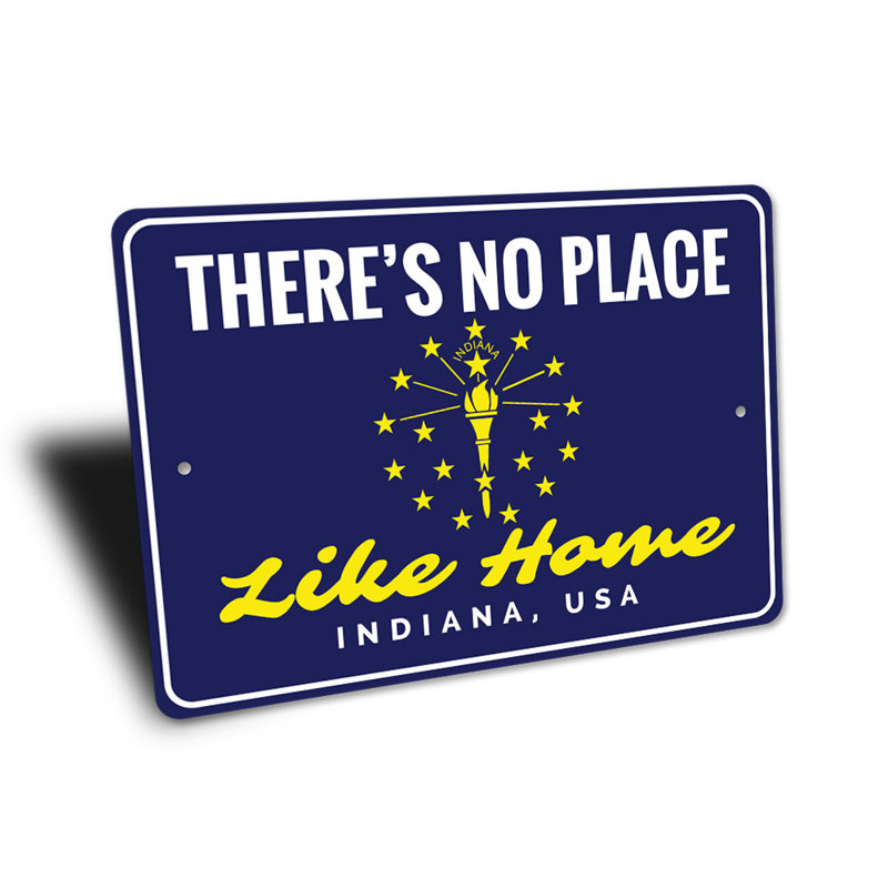 Plaque en aluminium No Place Like Home, H 10 po x l 14 po x P 0,04 po