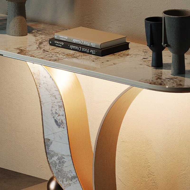 Console en métal de style italien, H 33,4 po x l 47,2 po x P 13,7 po