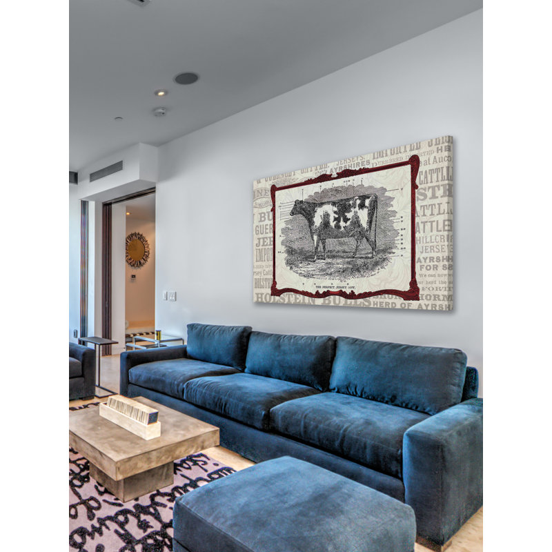 Cow - Wrapped Canvas Print, 30cm H x 45cm W x 3.81cm D