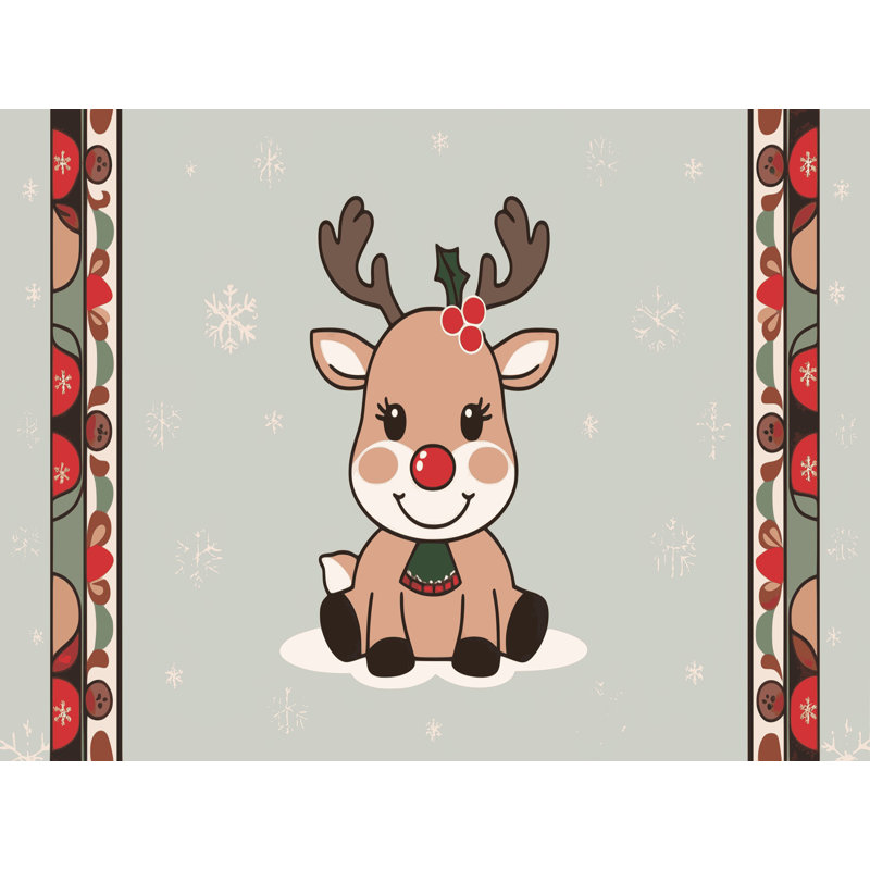 Ginza Six Christmas Winter Holiday Rug, Rectangulaire 8 pi x 12 pi