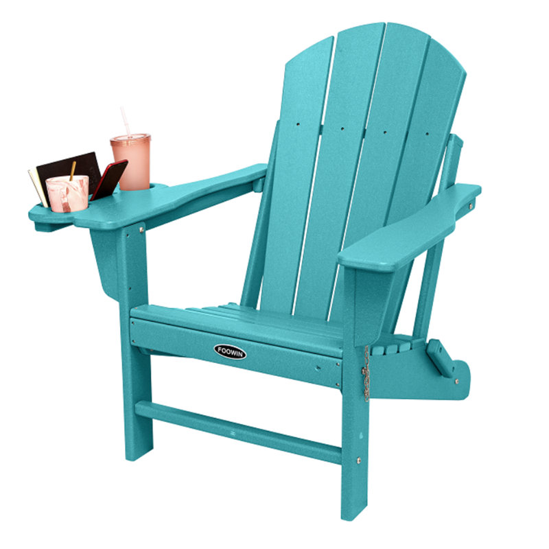 Chaise Adirondack pliante Garbani, Bleu lac