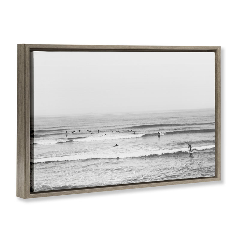 Cadre flottant Surfers Rider Waves, H 17 po x l 25 po, Cadre flottant orme Montalcino