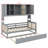 Wooden Daybed With Trundle, And All-In-One Cabinet And Shelf-1241655477