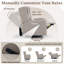 Fauteuil inclinable manuel rembourré et fauteuil pivotant avec coussin-130459603