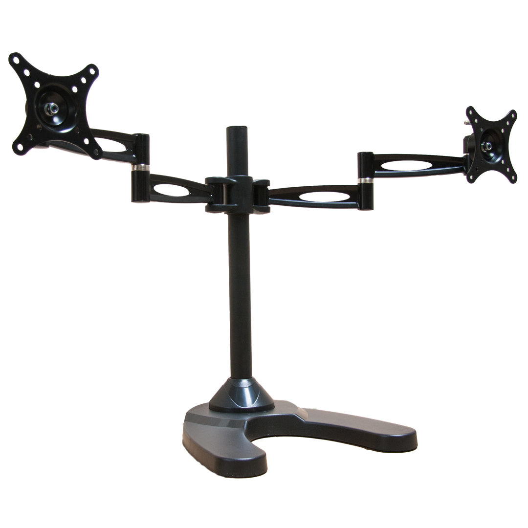 Dual Arm Freestanding Monitor Stand Height Adjustable 2 Screen Desk Mount Mount-it