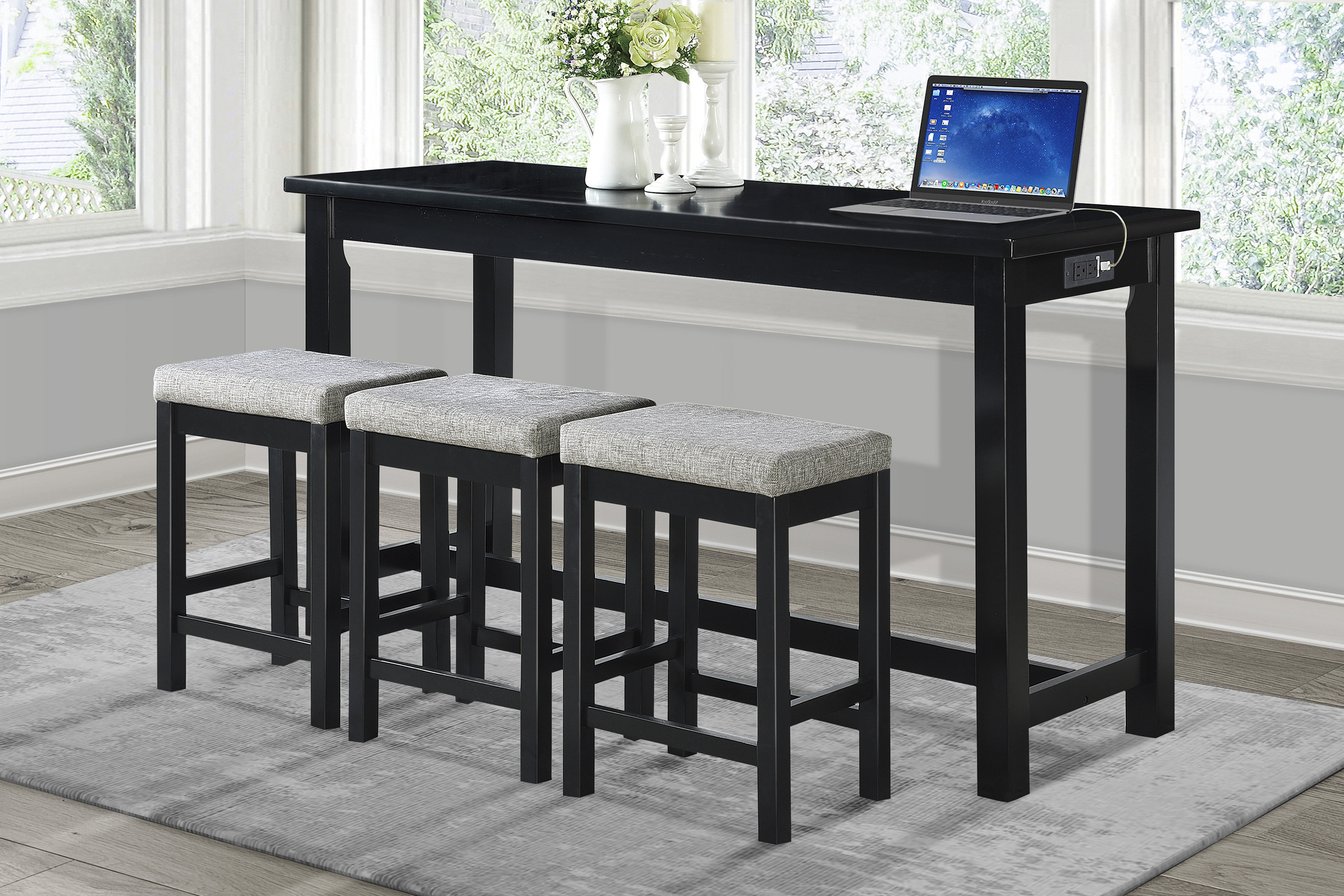 Latitude Run® 4pc Counter Height Dining Set Counter Height Table w ...