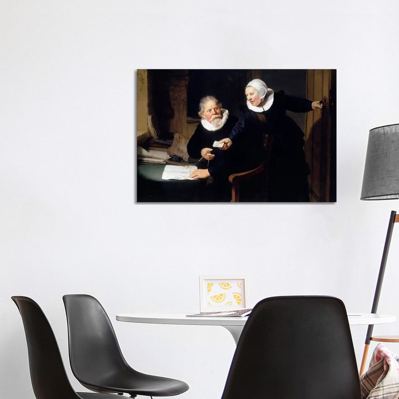 The Shipbuilder & His Wife by Rembrandt Van Rijn - Wrapped Canvas Print, 101.6 cm H x 66.04 cm W x 1.91 cm D