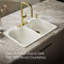 Hartland 33" L x 22" W x 9-5/8" Double Basin Drop-In Kitchen Sink-19195533-4095172