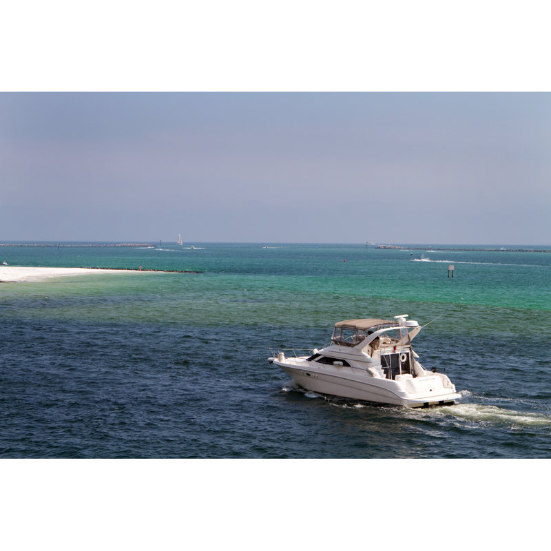 Boating In Destin Pass - Wrapped Canvas Print, 30cm H x 46cm W x 3.8cm D