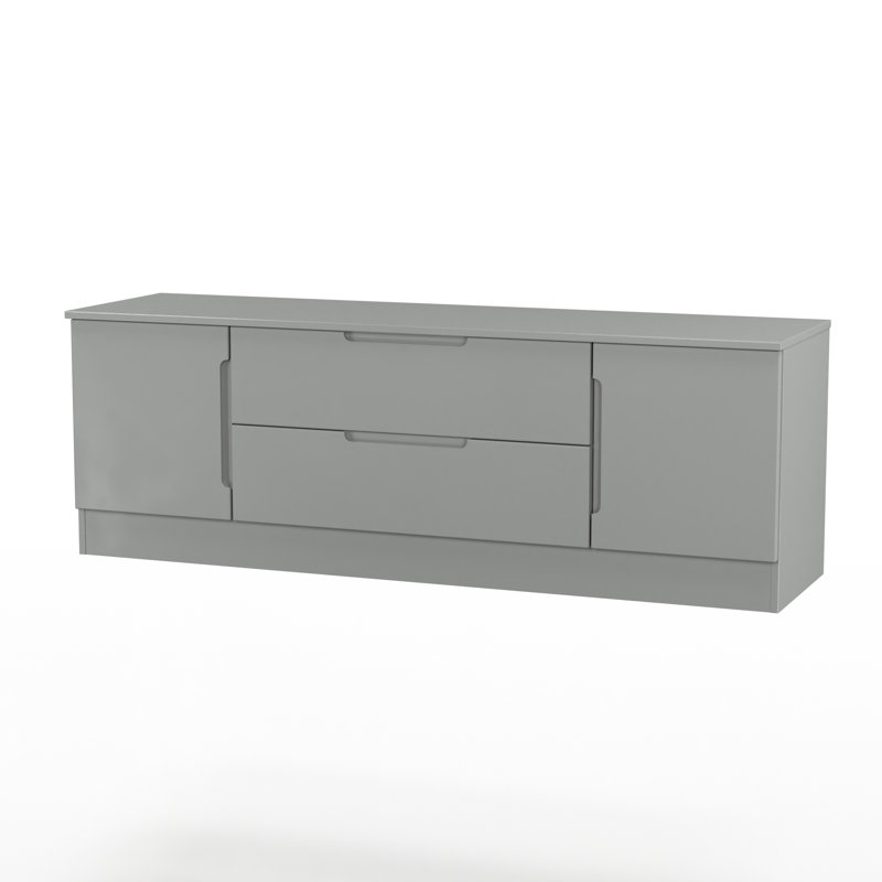 Chantez Unfinished TV Stand for TVs up to 65", Dusk Grey