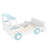 Kids Car Bed with Storage Shelves, Platform Bed with Cute Car Design and Safety Sides, No Box Spring Needed-1223201107