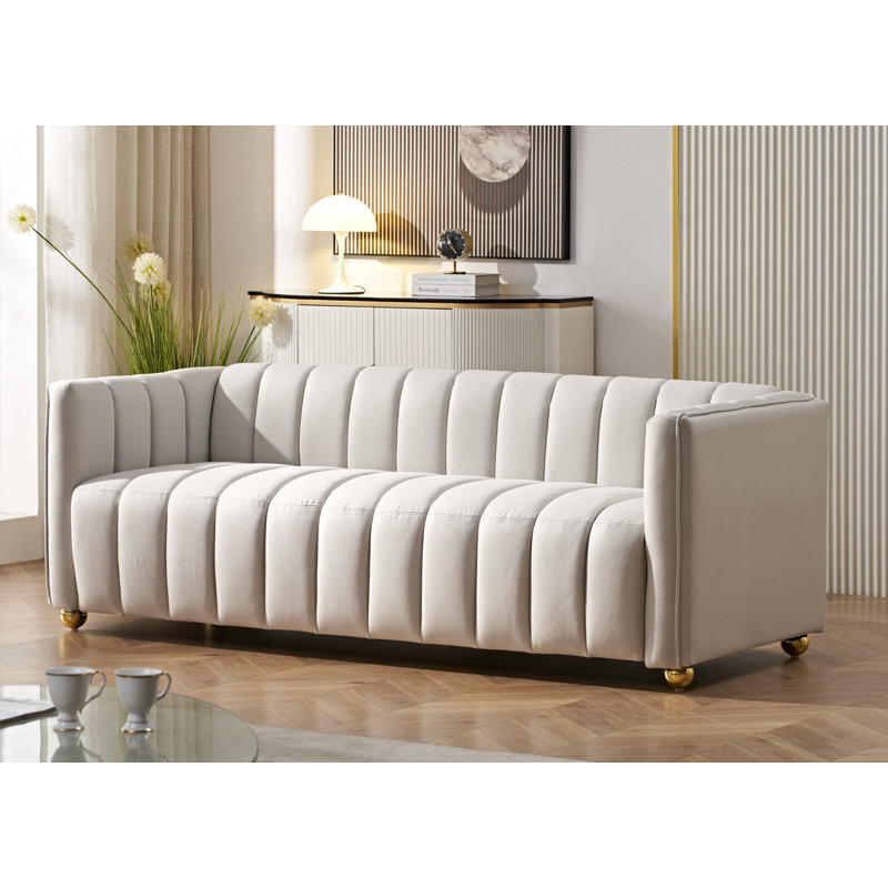 Upholstered 82.7'' Sofa, White