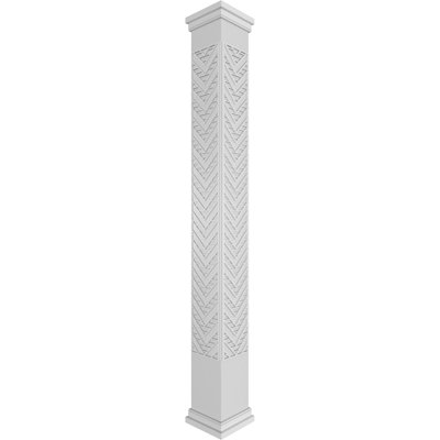 Gilcrest Square Non-Tapered with Prairie Capital & Prairie Base Fretwork Column