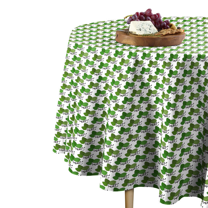 Samora Leaves Round Tablecloth, 60" x 60"
