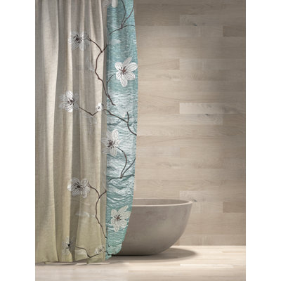 Magnolia Vine Fabric Shower Curtain