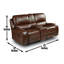 Causeuse inclinable manuelle Keily - brun foncé
