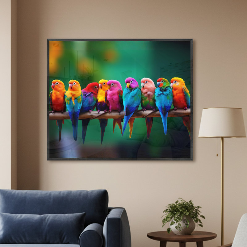 Single Picture Frame LED Illuminated Wall Art Wall Art on Glass / Aluminium, 50 cm H x 60 cm W