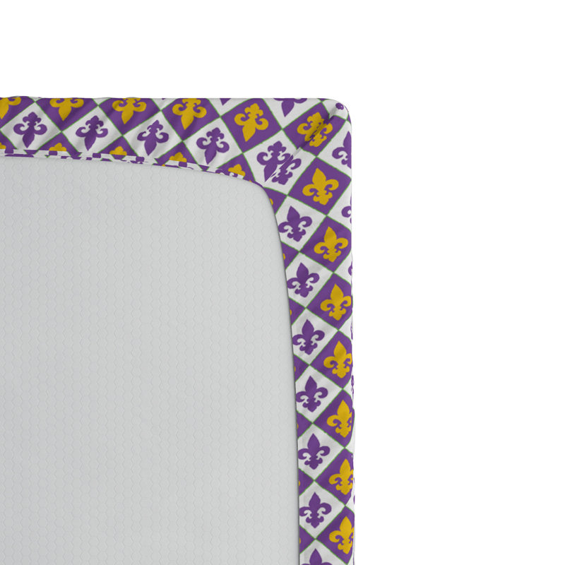 Microfiber Geometric Fitted Sheet, Full Fitted Sheet