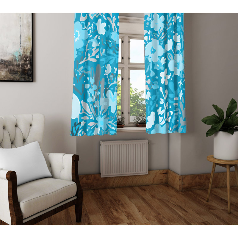Paire de rideaux semi-transparents en polyester Danytza, L 40 po x L 82 po