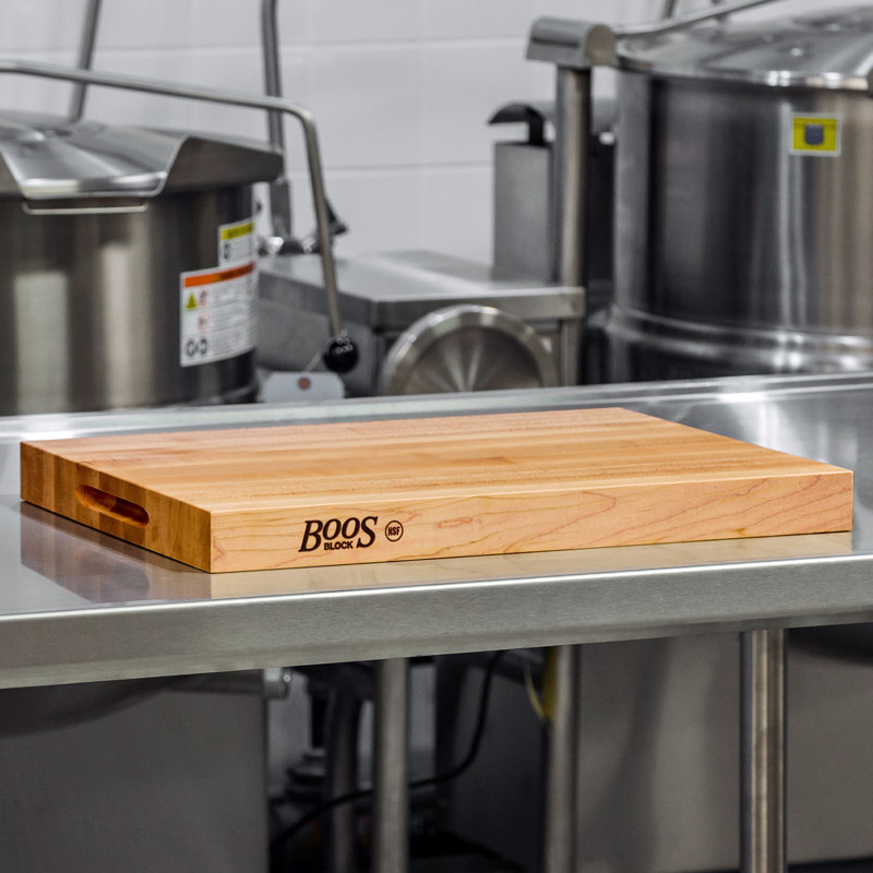 John Boos Platinum Commercial Edge Grain Maple Cutting Board, 18" L x 12" W