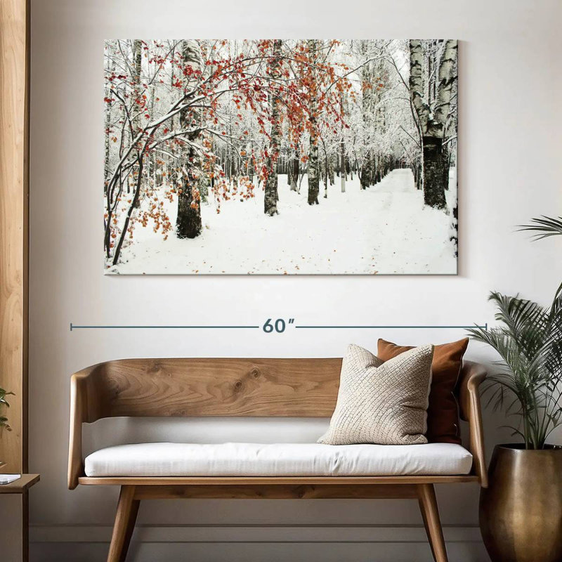 Alvord Frosty Birch Forest, H 34 po x l 51 po