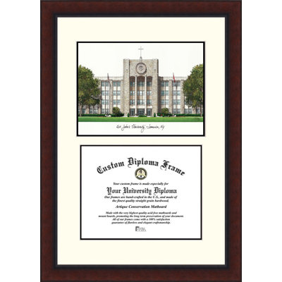 NCAA Brown Wood Embossed Picture Frame with Mat