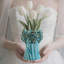 Vase bleu en céramique