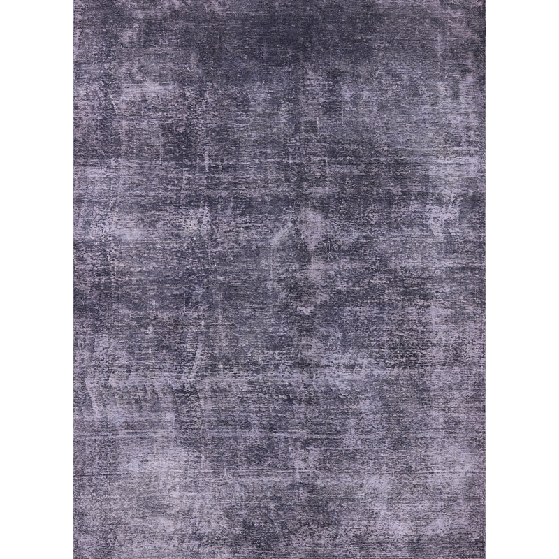 Tapis gris foncé Comtal, Rond 6 pi