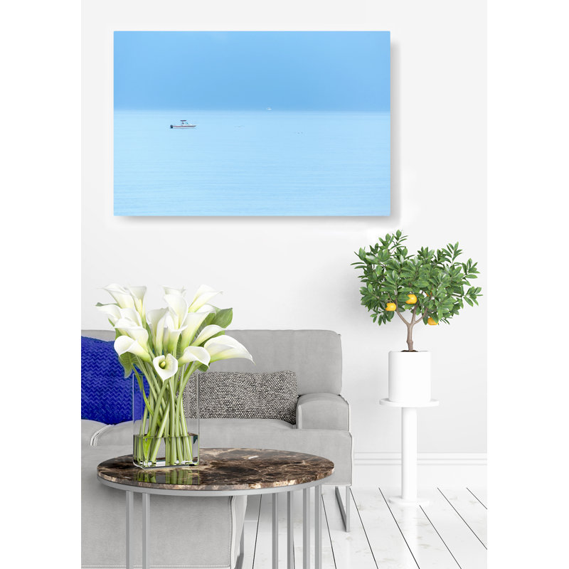 «Klag Cool & Misty Ocean Blue», reproduction d'art sur toile tendue, H 26 po x l 50 po x P 1,5 po