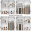 Armoire de salle de bain autoportante en bois de style campagnard 63,5 po Rocher avec 4 portes, armoire de rangement en bois avec tablettes réglables, blanc