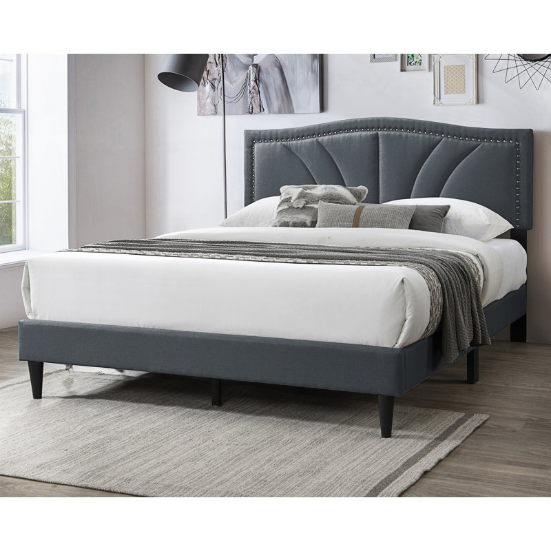 Lit 1 place moderne Modern, Gris anthracite