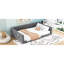 Lit de jour double TG en velours gris avec rangement latéral - Procure une expérience sans sommier.-1116356189