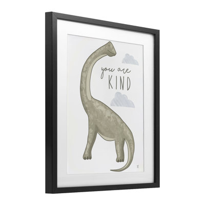 «You Are Kind Dinosaur», reproduction sous verre encadrée, conception par Elizabeth Tyndall