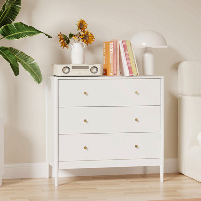 3 Drawer Dresser Chest, Modern Storage Cabinet, MDF Wood Organizer for Bedroom, Living Room, Entryway, Small Space Furniture
