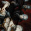 Tapisserie murale d'Halloween vampires et crocs-133645577