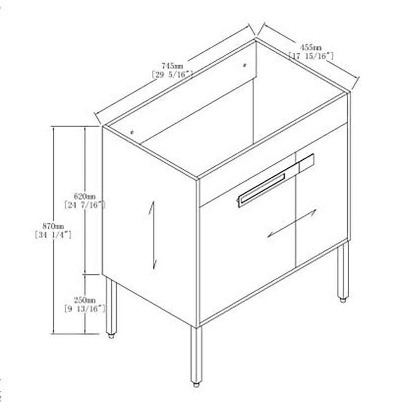 Fredina 29.31'' Single Bathroom Vanity with Wood Top