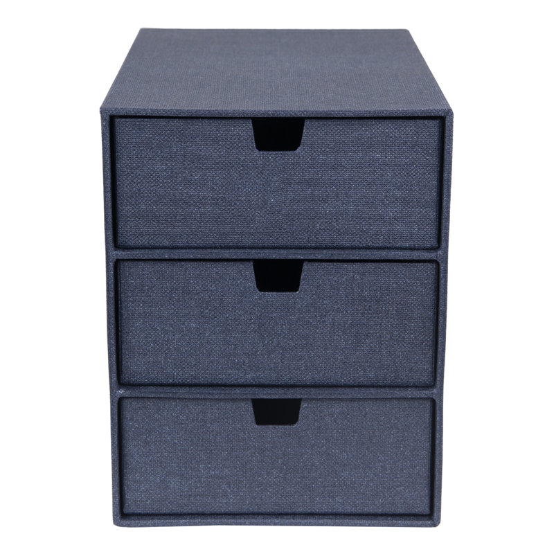 Ingrid Cardboard Stackable Desk Organizer, Grey