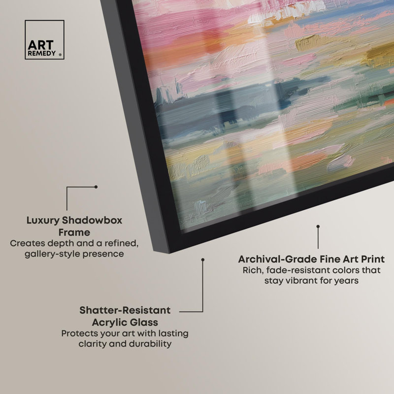 Evening Tones II Shadowbox Print Bedroom Wall Decor by Art Remedy, Black Frame, 24 x 30, Black Frame, 31"H x 25"W