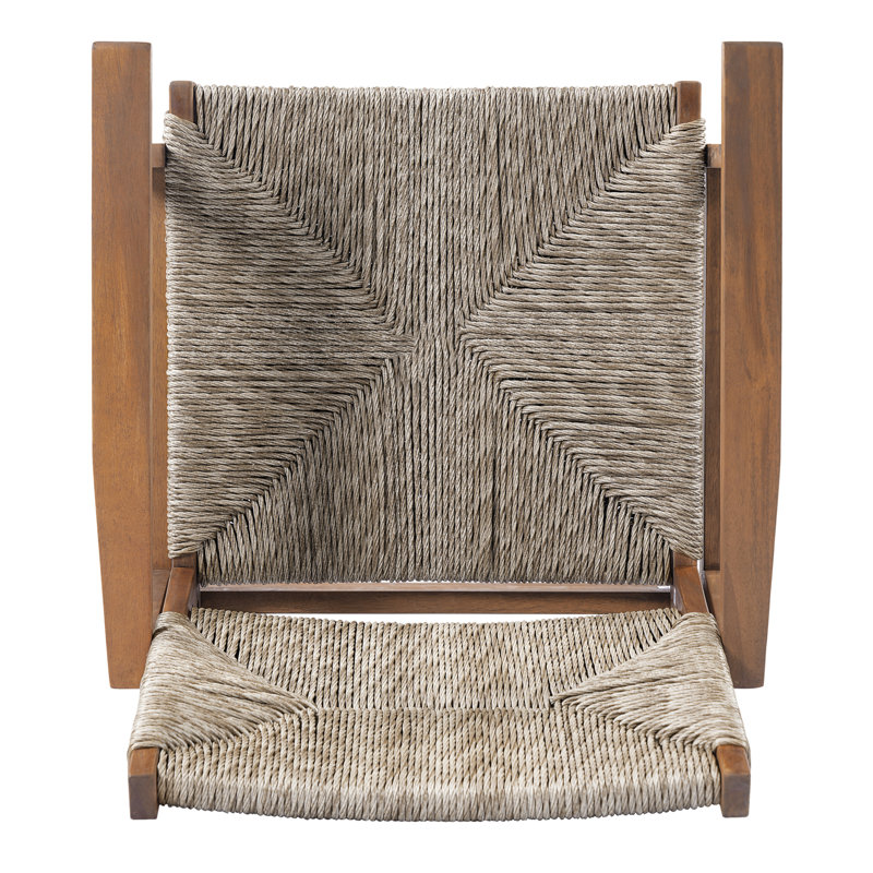 Chaises de patio durables en bois d'acacia avec osier élégant pour l'espace extérieur