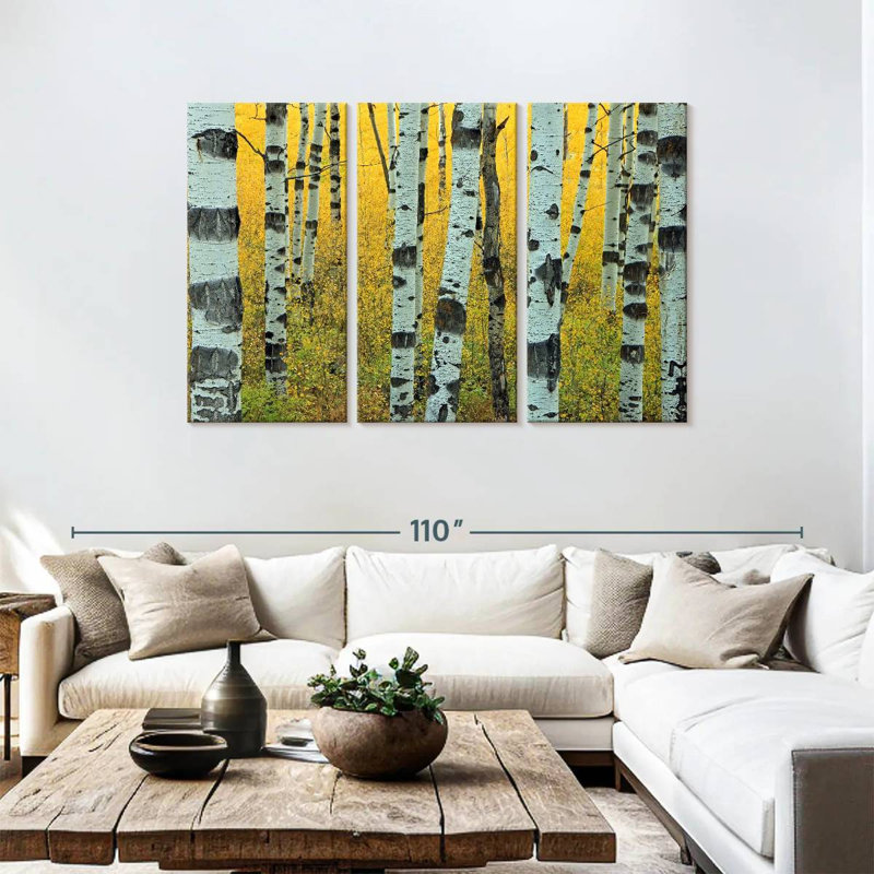 Harnek Abstract Aspen Tree, 48" H x 74" W