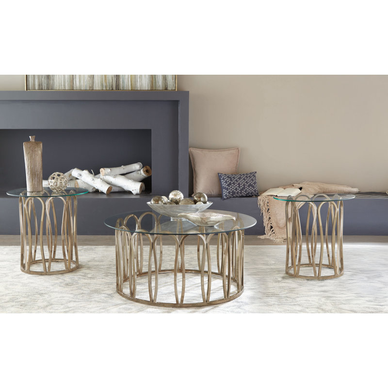 Ensemble de table basse et de bout Gagne, 3 pièces: 2 tables de bout, table basse