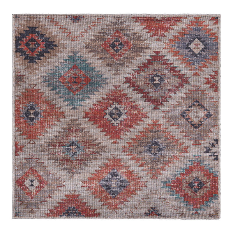 Cairo Geometric Indoor Rug, Square 5'3"